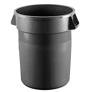 Grey 55 Gal. Round Container